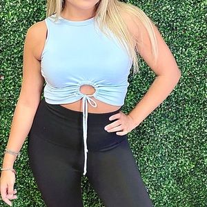 Front Tie Crop Top